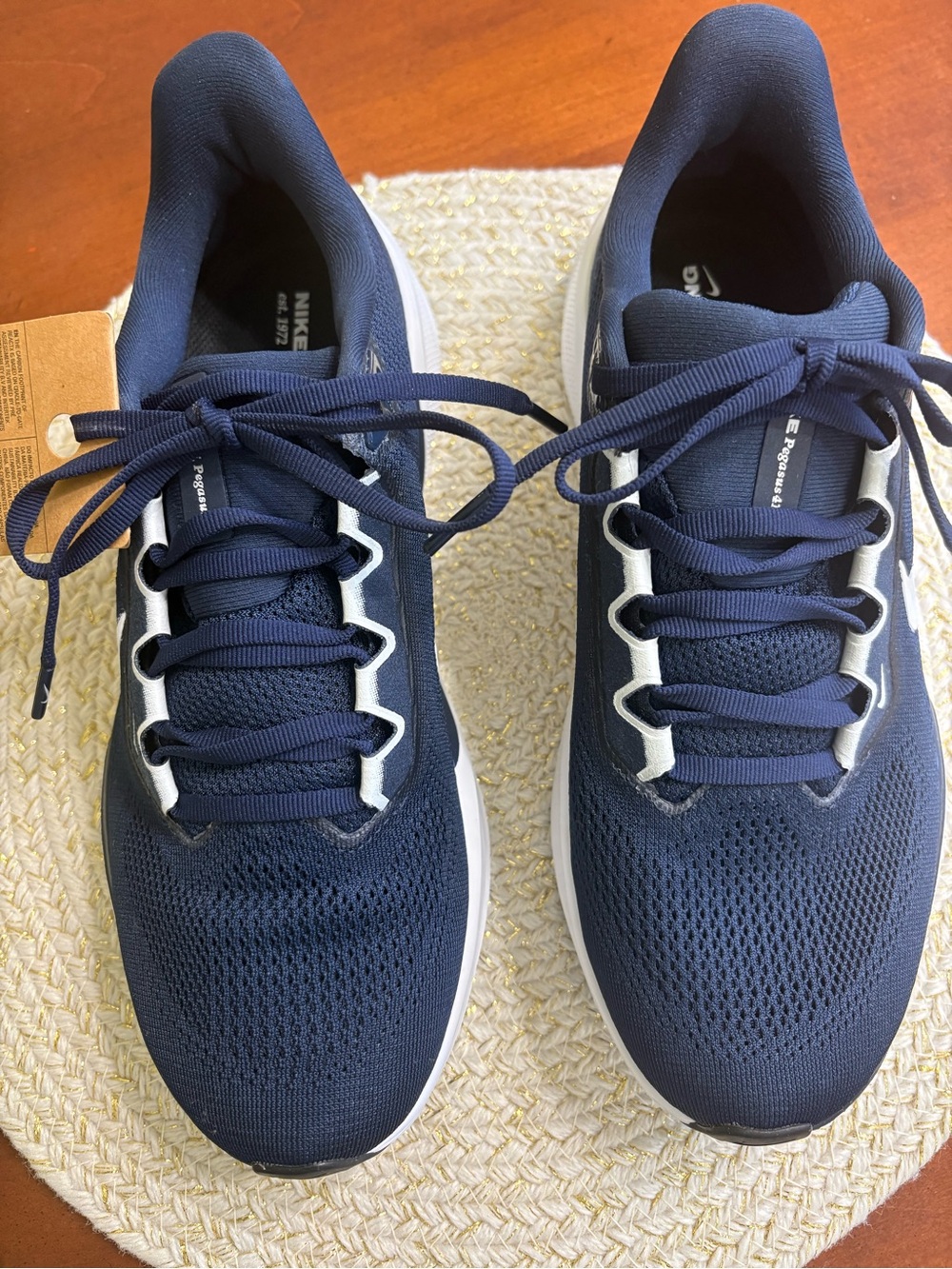 Nike Men’s/Women’s Air Zoom Pegasus 41 Navy and White Athletic Running Shoes